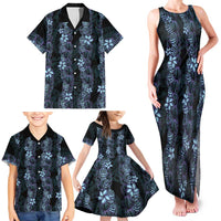 Purple Paradise Hawaii Shell Lei Family Matching Tank Maxi Dress and Hawaiian Shirt Hawaiian Sunrise Shell Hebrew Cone Plumeria - Polynesian Pride
