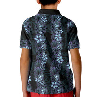 Purple Paradise Hawaii Shell Lei Kid Polo Shirt Hawaiian Sunrise Shell Hebrew Cone Plumeria LT14 - Polynesian Pride