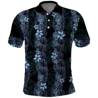 Purple Paradise Hawaii Shell Lei Polo Shirt Hawaiian Sunrise Shell Hebrew Cone Plumeria LT14 Purple - Polynesian Pride
