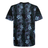 Purple Paradise Hawaii Shell Lei Rugby Jersey Hawaiian Sunrise Shell Hebrew Cone Plumeria LT14 - Polynesian Pride