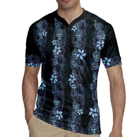 Purple Paradise Hawaii Shell Lei Rugby Jersey Hawaiian Sunrise Shell Hebrew Cone Plumeria LT14 - Polynesian Pride