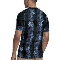 Purple Paradise Hawaii Shell Lei Rugby Jersey Hawaiian Sunrise Shell Hebrew Cone Plumeria LT14 - Polynesian Pride