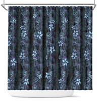 Purple Paradise Hawaii Shell Lei Shower Curtain Hawaiian Sunrise Shell Hebrew Cone Plumeria - Polynesian Pride
