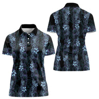 Purple Paradise Hawaii Shell Lei Women Polo Shirt Hawaiian Sunrise Shell Hebrew Cone Plumeria - Polynesian Pride