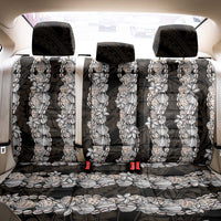 Black and Beige Hawaii Shell Lei Back Car Seat Cover Hawaiian Sunrise Shell Hebrew Cone Plumeria - Polynesian Pride