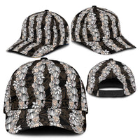 Black and Beige Hawaii Shell Lei Classic Cap Hawaiian Sunrise Shell Hebrew Cone Plumeria LT14 - Polynesian Pride