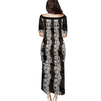 Black and Beige Hawaii Shell Lei Puletasi Hawaiian Sunrise Shell Hebrew Cone Plumeria - Polynesian Pride