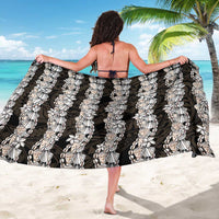 Black and Beige Hawaii Shell Lei Sarong Hawaiian Sunrise Shell Hebrew Cone Plumeria - Polynesian Pride