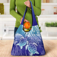 Polynesia Sea Turtle Grocery Bag Happy Valentine Day Polynesian - Dark Cyan LT14 - Polynesian Pride