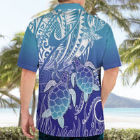 Polynesia Sea Turtle Hawaiian Shirt Happy Valentine Day Polynesian - Dark Cyan LT14 - Polynesian Pride