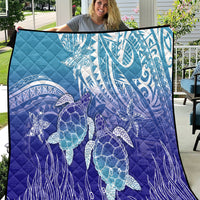 Polynesia Sea Turtle Quilt Happy Valentine Day Polynesian - Dark Cyan LT14 Dark Cyan - Polynesian Pride