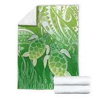Polynesia Sea Turtle Blanket Happy Valentine Day Polynesian - Green LT14 - Polynesian Pride