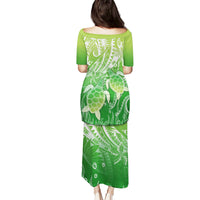 Polynesia Sea Turtle Puletasi Happy Valentine Day Polynesian - Green LT14 - Polynesian Pride