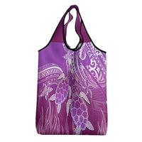 Polynesia Valentine Day Grocery Bag Polynesian Sea Turtle Purple Version LT14 - Polynesian Pride