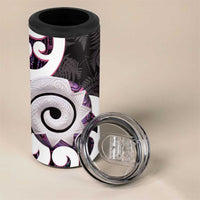 Aotearoa Koru 4 in 1 Can Cooler Tumbler Purple Maori Paua Shell Mix Silver Fern LT14 - Polynesian Pride