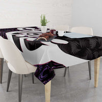 Aotearoa Koru Tablecloth Purple Maori Paua Shell Mix Silver Fern LT14 - Polynesian Pride