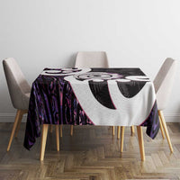 Aotearoa Koru Tablecloth Purple Maori Paua Shell Mix Silver Fern LT14 - Polynesian Pride