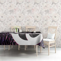 Aotearoa Koru Tablecloth Purple Maori Paua Shell Mix Silver Fern LT14 - Polynesian Pride