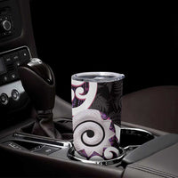Aotearoa Koru Tumbler Cup Purple Maori Paua Shell Mix Silver Fern LT14 - Polynesian Pride