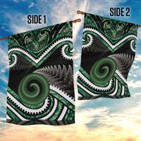 Koru Pounamu Aotearoa Garden Flag Maori Paua Shell Mix Silver Fern LT14 - Polynesian Pride