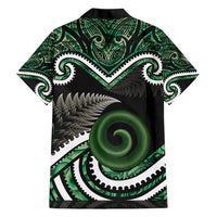 Koru Pounamu Aotearoa Hawaiian Shirt Maori Paua Shell Mix Silver Fern LT14 - Polynesian Pride