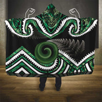 Koru Pounamu Aotearoa Hooded Blanket Maori Paua Shell Mix Silver Fern LT14 - Polynesian Pride