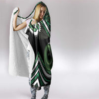 Koru Pounamu Aotearoa Hooded Blanket Maori Paua Shell Mix Silver Fern LT14 - Polynesian Pride