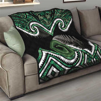 Koru Pounamu Aotearoa Quilt Maori Paua Shell Mix Silver Fern