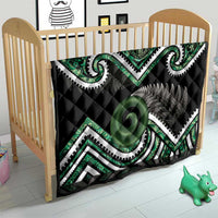 Koru Pounamu Aotearoa Quilt Maori Paua Shell Mix Silver Fern