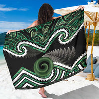 Koru Pounamu Aotearoa Sarong Maori Paua Shell Mix Silver Fern