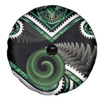 Koru Pounamu Aotearoa Spare Tire Cover Maori Paua Shell Mix Silver Fern LT14 - Polynesian Pride