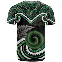 Koru Pounamu Aotearoa T Shirt Maori Paua Shell Mix Silver Fern LT14 - Polynesian Pride