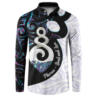 Aotearoa Pikorua Button Sweatshirt NZ Twist - Bond And Love LT14 White - Polynesian Pride