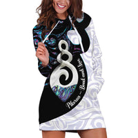 Aotearoa Pikorua Hoodie Dress NZ Twist - Bond And Love LT14 White - Polynesian Pride