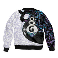 Aotearoa Pikorua Sleeve Zip Bomber Jacket NZ Twist - Bond And Love LT14 - Polynesian Pride