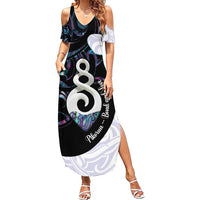 Aotearoa Pikorua Summer Maxi Dress NZ Twist - Bond And Love LT14 Women White - Polynesian Pride