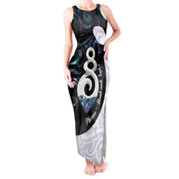 Aotearoa Pikorua Tank Maxi Dress NZ Twist - Bond And Love LT14 Women White - Polynesian Pride
