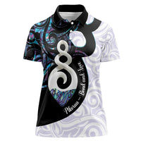 Aotearoa Pikorua Women Polo Shirt NZ Twist - Bond And Love LT14 Female White - Polynesian Pride