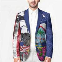 United States Guam Blazer USA Eagle Guahan Seal Bougainvillea LT14 - Polynesian Pride