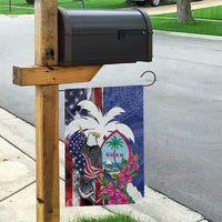 United States Guam Garden Flag USA Eagle Guahan Seal Bougainvillea - Polynesian Pride