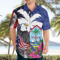 United States Guam Hawaiian Shirt USA Eagle Guahan Seal Bougainvillea - Polynesian Pride