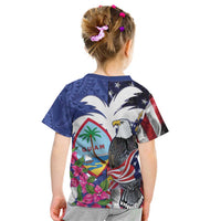 United States Guam Kid T Shirt USA Eagle Guahan Seal Bougainvillea - Polynesian Pride