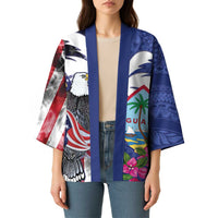 United States Guam Kimono USA Eagle Guahan Seal Bougainvillea - Polynesian Pride