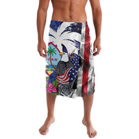 United States Guam Lavalava USA Eagle Guahan Seal Bougainvillea - Polynesian Pride