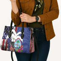 United States Guam Leather Bag USA Eagle Guahan Seal Bougainvillea LT14 - Polynesian Pride