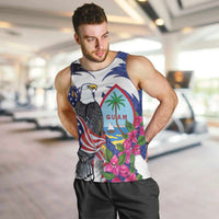 United States Guam Men Tank Top USA Eagle Guahan Seal Bougainvillea - Polynesian Pride