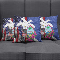United States Guam Pillow Cover USA Eagle Guahan Seal Bougainvillea LT14 - Polynesian Pride