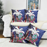 United States Guam Pillow Cover USA Eagle Guahan Seal Bougainvillea LT14 - Polynesian Pride
