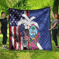 United States Guam Quilt USA Eagle Guahan Seal Bougainvillea - Polynesian Pride