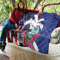 United States Guam Quilt USA Eagle Guahan Seal Bougainvillea - Polynesian Pride